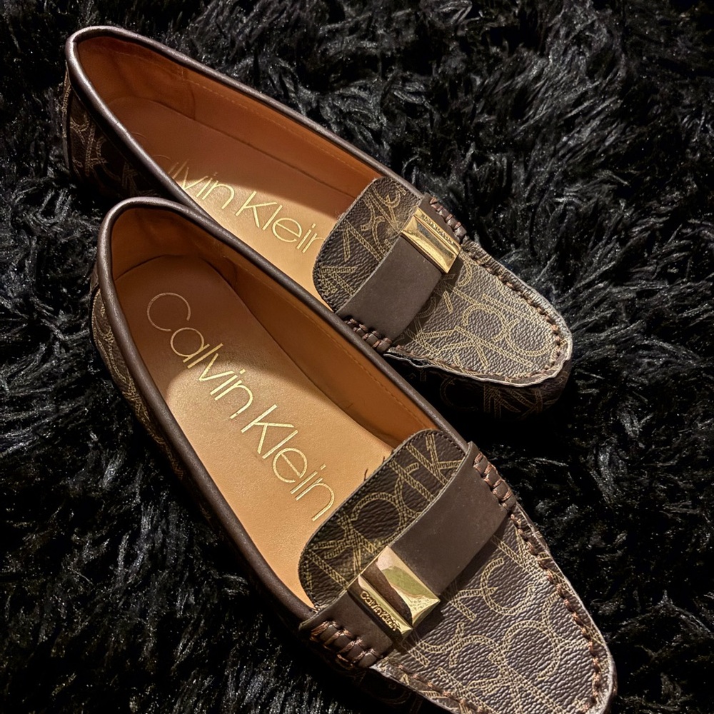 Calvin Klein Monogram Brown Loafers